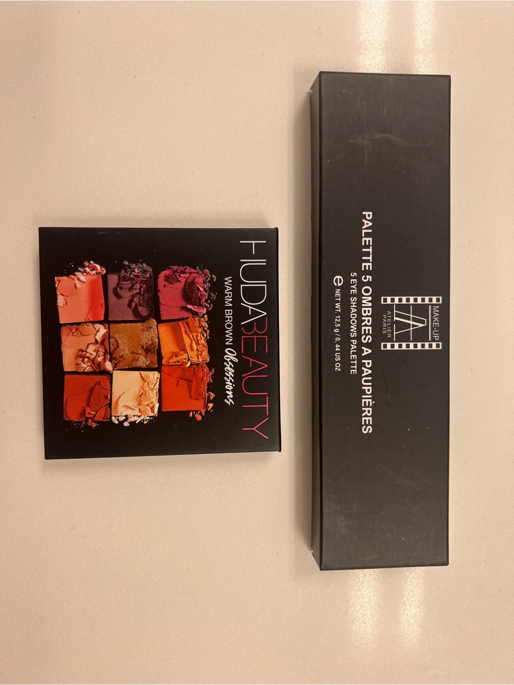 HUDA BEAUTY Warm Brown Eyeshadow Palette — Brown, Orange, Plum, Gold